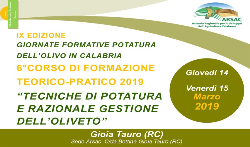 GIOIA TAURO (RC) aperte le iscrizioni al corso “Tecniche di potatura e