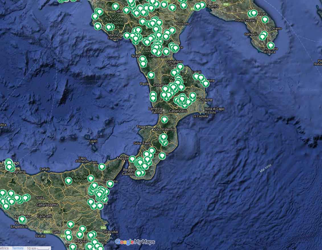 Mappa alberi monumentali